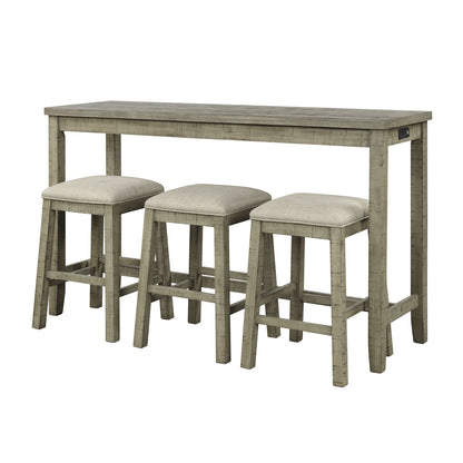 4-Piece Table Set - Solid wood Table -  Prestige Casa